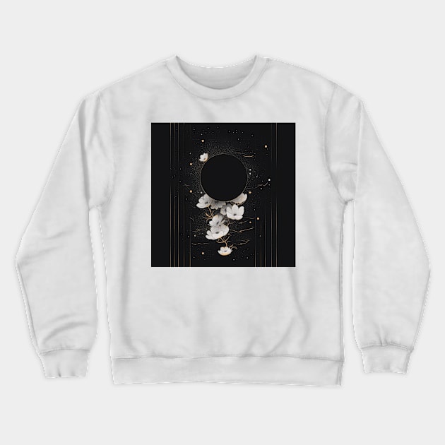 Galaxy Flowers Crewneck Sweatshirt by Sheptylevskyi